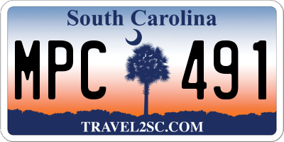 SC license plate MPC491