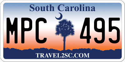 SC license plate MPC495