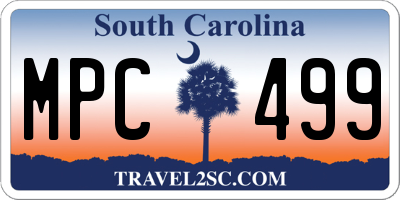 SC license plate MPC499