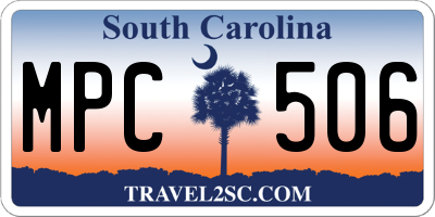 SC license plate MPC506