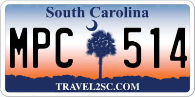 SC license plate MPC514