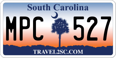 SC license plate MPC527