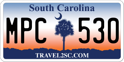 SC license plate MPC530