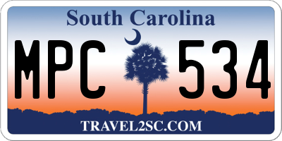 SC license plate MPC534