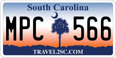 SC license plate MPC566