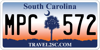 SC license plate MPC572
