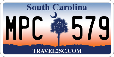 SC license plate MPC579