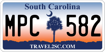SC license plate MPC582