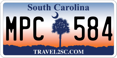 SC license plate MPC584