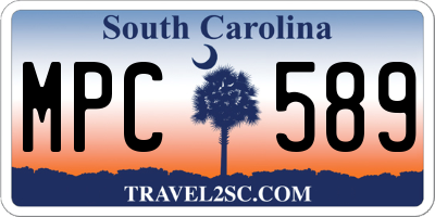 SC license plate MPC589