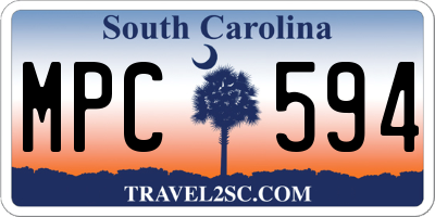 SC license plate MPC594