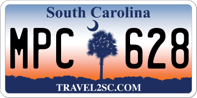 SC license plate MPC628