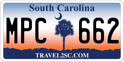 SC license plate MPC662