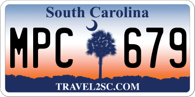 SC license plate MPC679