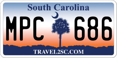 SC license plate MPC686