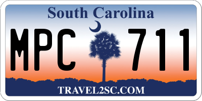 SC license plate MPC711