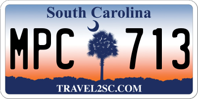 SC license plate MPC713
