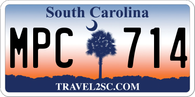 SC license plate MPC714