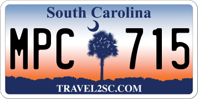 SC license plate MPC715