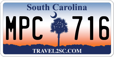 SC license plate MPC716