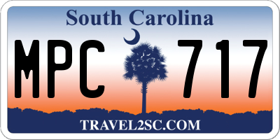SC license plate MPC717