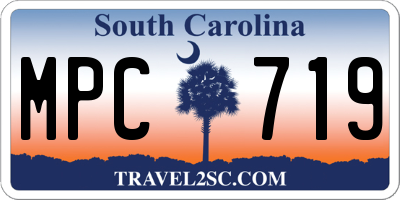 SC license plate MPC719