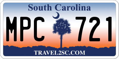 SC license plate MPC721