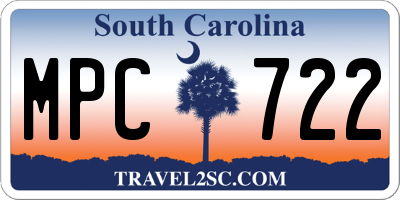 SC license plate MPC722