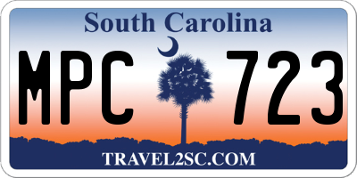 SC license plate MPC723