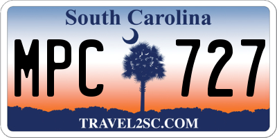 SC license plate MPC727