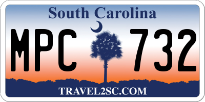 SC license plate MPC732