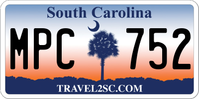 SC license plate MPC752