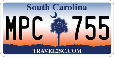 SC license plate MPC755