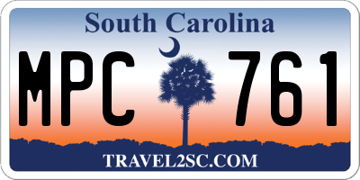 SC license plate MPC761