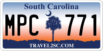 SC license plate MPC771