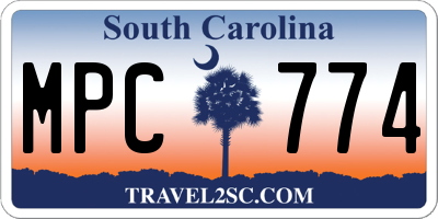 SC license plate MPC774