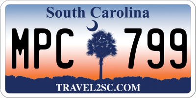 SC license plate MPC799