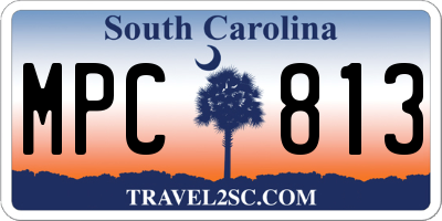 SC license plate MPC813