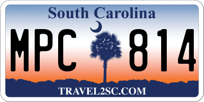 SC license plate MPC814
