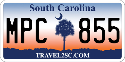SC license plate MPC855