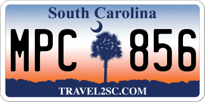 SC license plate MPC856