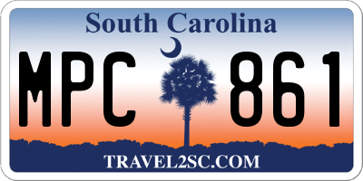 SC license plate MPC861