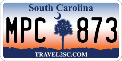 SC license plate MPC873