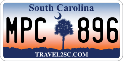 SC license plate MPC896