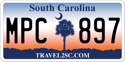 SC license plate MPC897