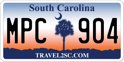 SC license plate MPC904