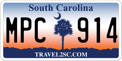 SC license plate MPC914