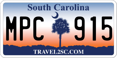 SC license plate MPC915