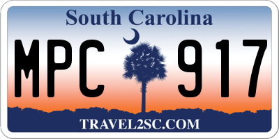 SC license plate MPC917