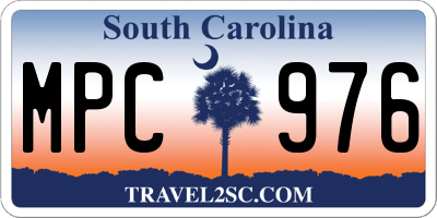 SC license plate MPC976